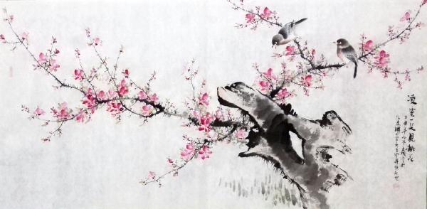 Peach Blossom,66cm x 136cm(26〃 x 53〃),dyc21099018-z