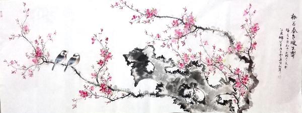 Peach Blossom,70cm x 180cm(27〃 x 70〃),dyc21099020-z