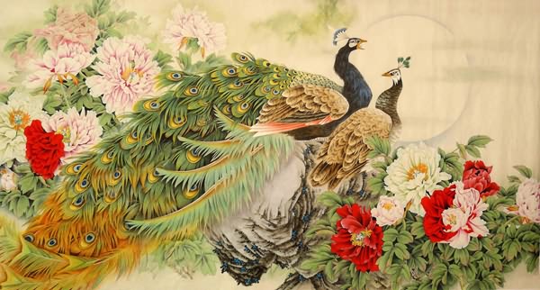 Peacock Peahen,97cm x 180cm(38〃 x 70〃),2578003-z