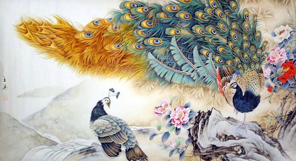 Peacock Peahen,97cm x 180cm(38〃 x 70〃),2578007-z