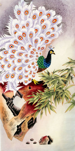 Peacock Peahen,66cm x 136cm(26〃 x 53〃),2605003-z