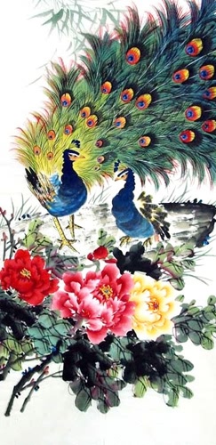 Peacock Peahen,69cm x 138cm(27〃 x 54〃),2614031-z