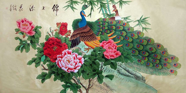 Peacock Peahen,68cm x 136cm(27〃 x 54〃),2617030-z