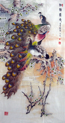 Peacock Peahen,69cm x 138cm(27〃 x 54〃),2621009-z