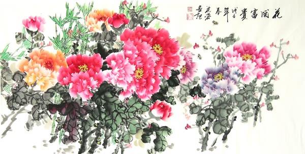 Peony,69cm x 138cm(27〃 x 54〃),2312025-z