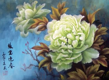 Chinese Peony Painting,34cm x 46cm,2328014-x