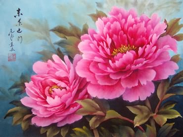 Chinese Peony Painting,34cm x 46cm,2328019-x