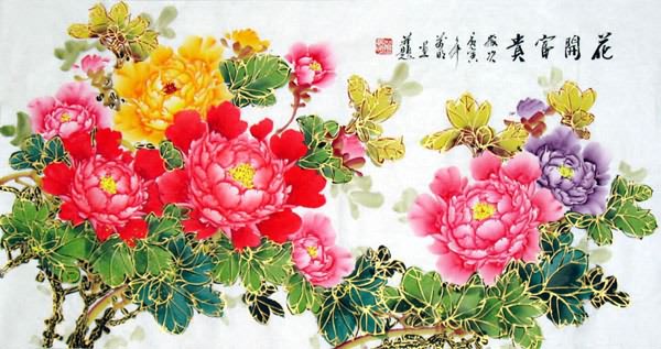 Peony,50cm x 100cm(19〃 x 39〃),2392001-z