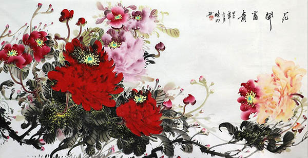 Peony,68cm x 136cm(27〃 x 54〃),cxm21106016-z