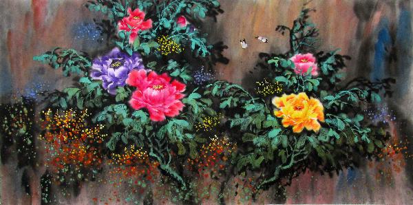 Peony,66cm x 136cm(26〃 x 53〃),wjh21070011-z