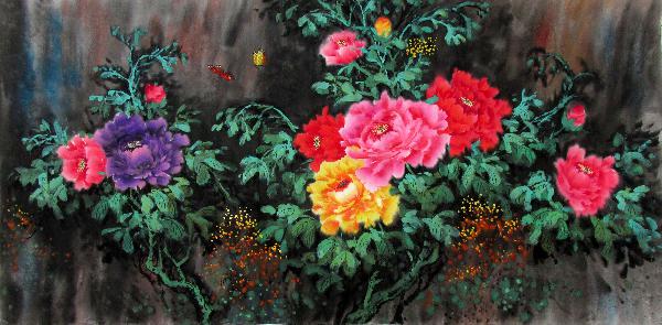 Peony,66cm x 136cm(26〃 x 53〃),wjh21070015-z