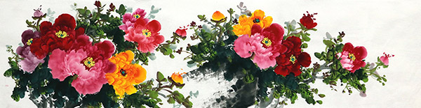 Peony,35cm x 136cm(14〃 x 53〃),wz21103001-z