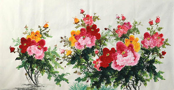 Peony,97cm x 180cm(38〃 x 70〃),wz21103004-z