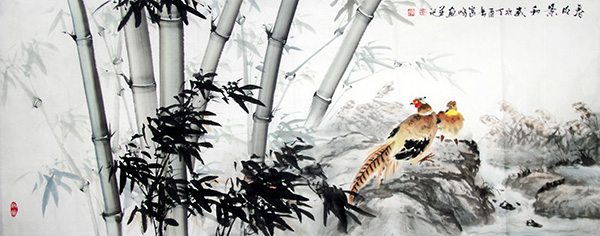 Pheasant,180cm x 68cm(71〃 x 27〃),2621013-z