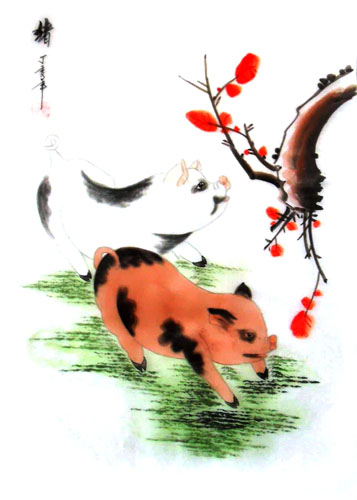 Pig,30cm x 40cm(12〃 x 16〃),4336018-z