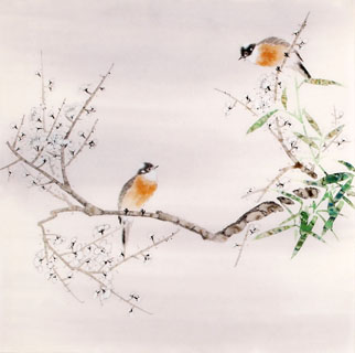 Chinese Plum Blossom Painting,66cm x 66cm,2340052-x