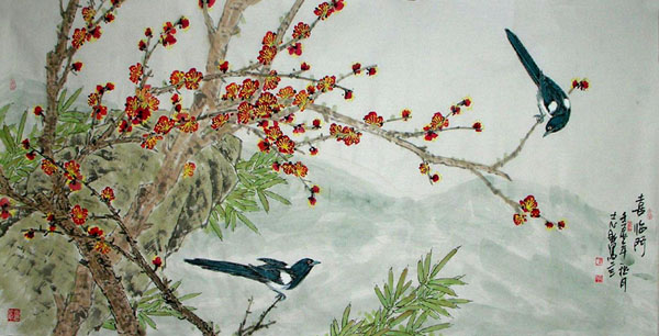 Plum Blossom,66cm x 136cm(26〃 x 53〃),2360025-z