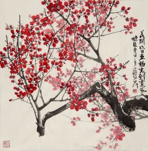 Plum Blossom,68cm x 68cm(27〃 x 27〃),2388102-z