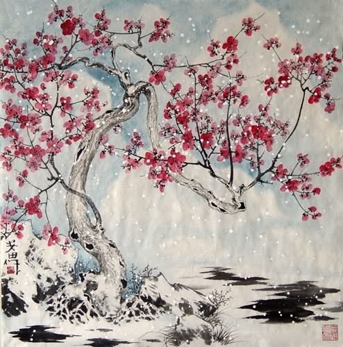 Plum Blossom,68cm x 68cm(27〃 x 27〃),2388107-z