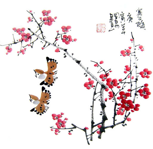 Plum Blossom,33cm x 33cm(13〃 x 13〃),2396005-z