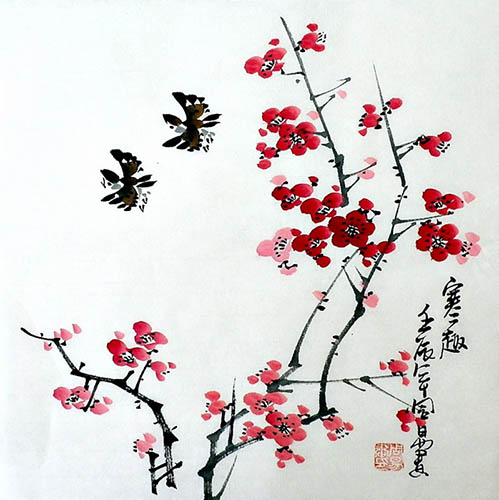 Plum Blossom,34cm x 34cm(13〃 x 13〃),2396055-z