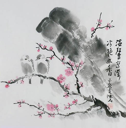 Plum Blossom,50cm x 50cm(19〃 x 19〃),2407010-z