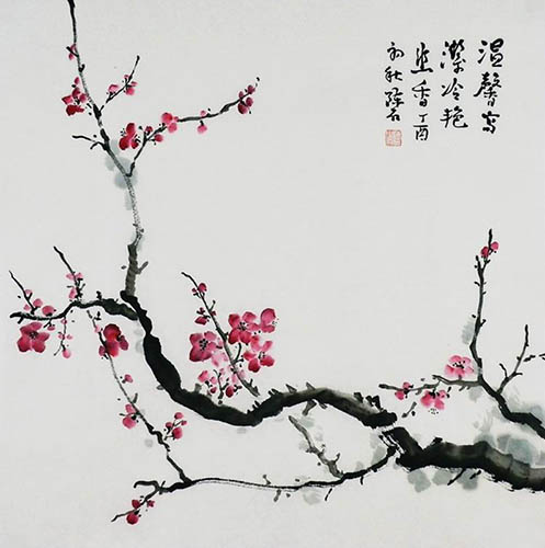 Plum Blossom,66cm x 66cm(26〃 x 26〃),2407018-z