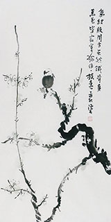 Chinese Plum Blossom Painting,50cm x 100cm,2407019-x