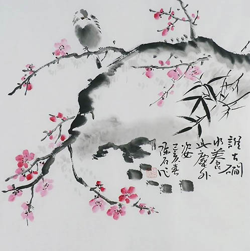 Plum Blossom,50cm x 50cm(19〃 x 19〃),2407020-z