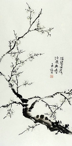 Plum Blossom,50cm x 100cm(19〃 x 39〃),2407025-z