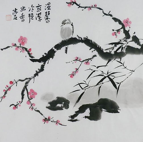 Plum Blossom,50cm x 50cm(19〃 x 19〃),2407031-z