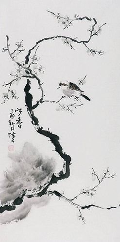 Plum Blossom,50cm x 100cm(19〃 x 39〃),2407032-z