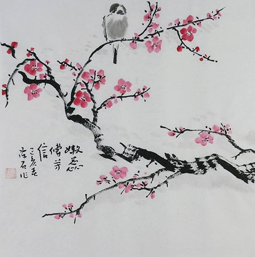 Plum Blossom,50cm x 50cm(19〃 x 19〃),2407038-z