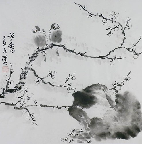 Plum Blossom,50cm x 50cm(19〃 x 19〃),2407039-z