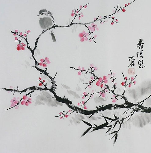 Plum Blossom,50cm x 50cm(19〃 x 19〃),2407046-z