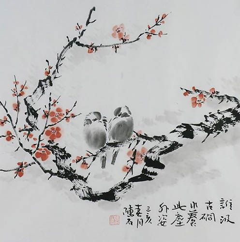 Plum Blossom,50cm x 50cm(19〃 x 19〃),2407047-z