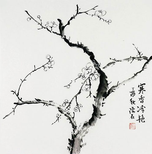 Plum Blossom,50cm x 50cm(19〃 x 19〃),2407052-z