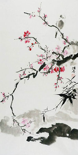 Plum Blossom,50cm x 100cm(19〃 x 39〃),2407060-z