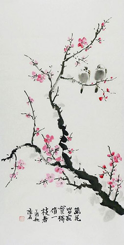 Plum Blossom,50cm x 100cm(19〃 x 39〃),2407062-z