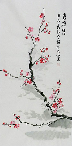 Plum Blossom,50cm x 100cm(19〃 x 39〃),2407066-z