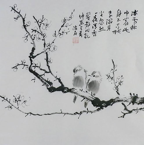 Plum Blossom,50cm x 50cm(19〃 x 19〃),2407068-z