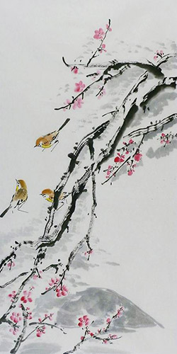 Plum Blossom,50cm x 100cm(19〃 x 39〃),2407074-z