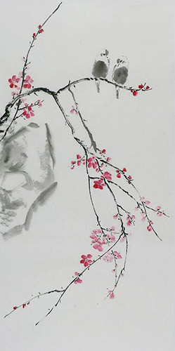 Plum Blossom,50cm x 100cm(19〃 x 39〃),2407077-z