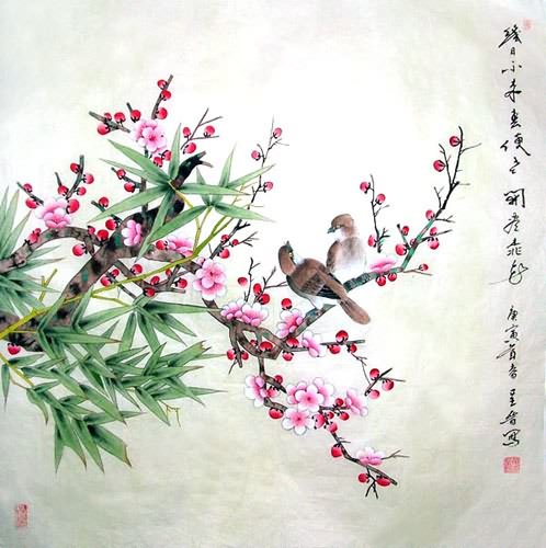 Plum Blossom,69cm x 69cm(27〃 x 27〃),2617009-z