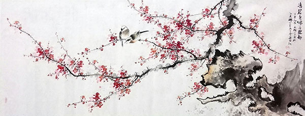 Plum Blossom,70cm x 180cm(27〃 x 70〃),dyc21099004-z