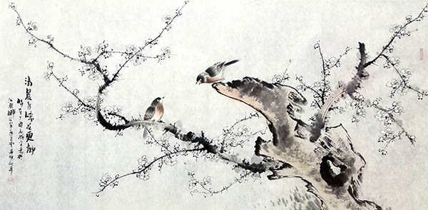 Plum Blossom,66cm x 136cm(26〃 x 53〃),dyc21099010-z