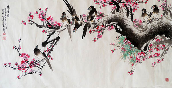 Plum Blossom,66cm x 136cm(26〃 x 53〃),hfg21144005-z