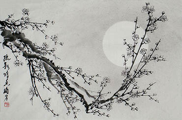 Chinese Plum Blossom Painting,69cm x 46cm,ms21139029-x