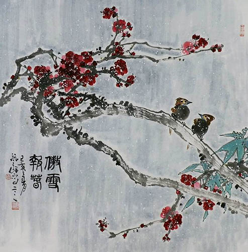 Plum Blossom,66cm x 66cm(26〃 x 26〃),syq21141006-z