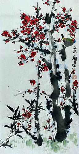 Plum Blossom,50cm x 100cm(19〃 x 39〃),zym21142013-z